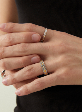 Mouhooland/暮后之地伯利恒之星系列星轨戒指原创设计情侣款指环