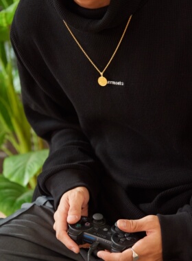 Mouhooland/暮后之地原创幸运币硬币项链925银情侣颈链