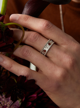 Mouhooland/暮后之地葡萄系列葡萄珠珠戒指原创设计情侣款指环