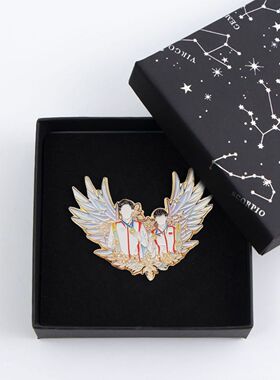 小红书同款梦之翼莎头金属徽章