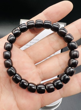 直切乌木手串，文玩配饰，文玩手串，东方神木乌木手串沉水木手串