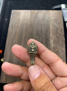 鬼王三通佛头新题材首发纯铜打造diy文玩配饰百香籽星月菩提