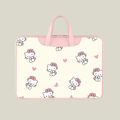 可爱猫咪数码电脑包防水手提15.6寸大学生适用联想小新air14寸华硕戴尔游戏本苹果华为荣耀16.1寸多功能收纳 - 图0