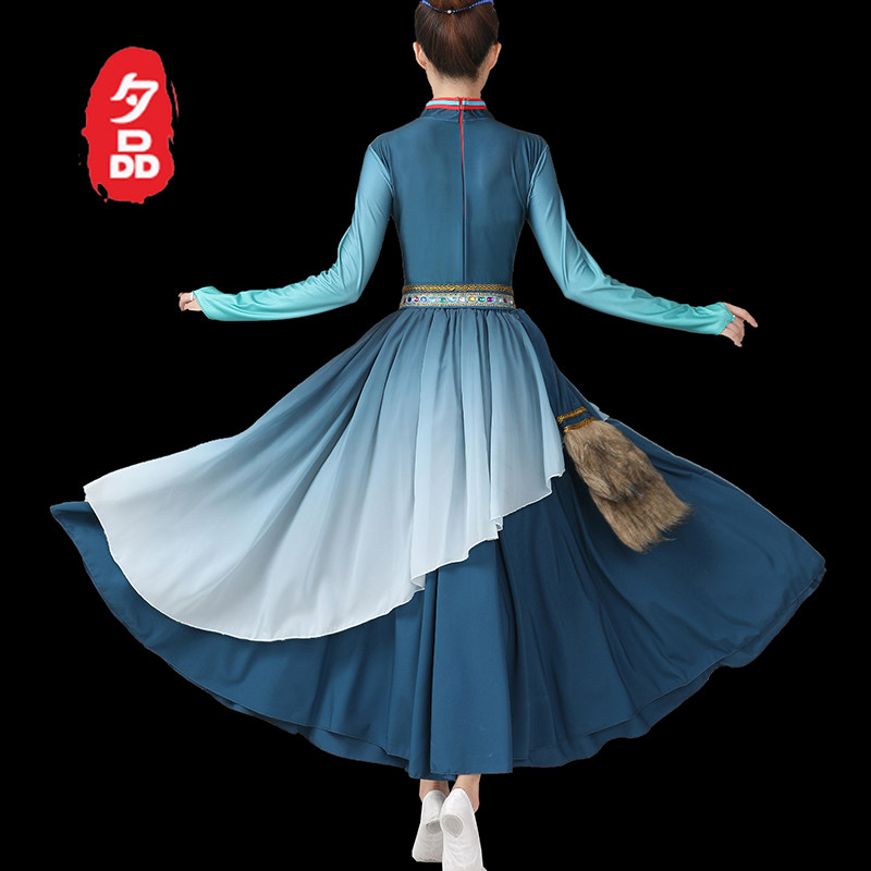 蒙古族女艺考藏族民族舞成人广场舞 夕品民族服装/舞台装