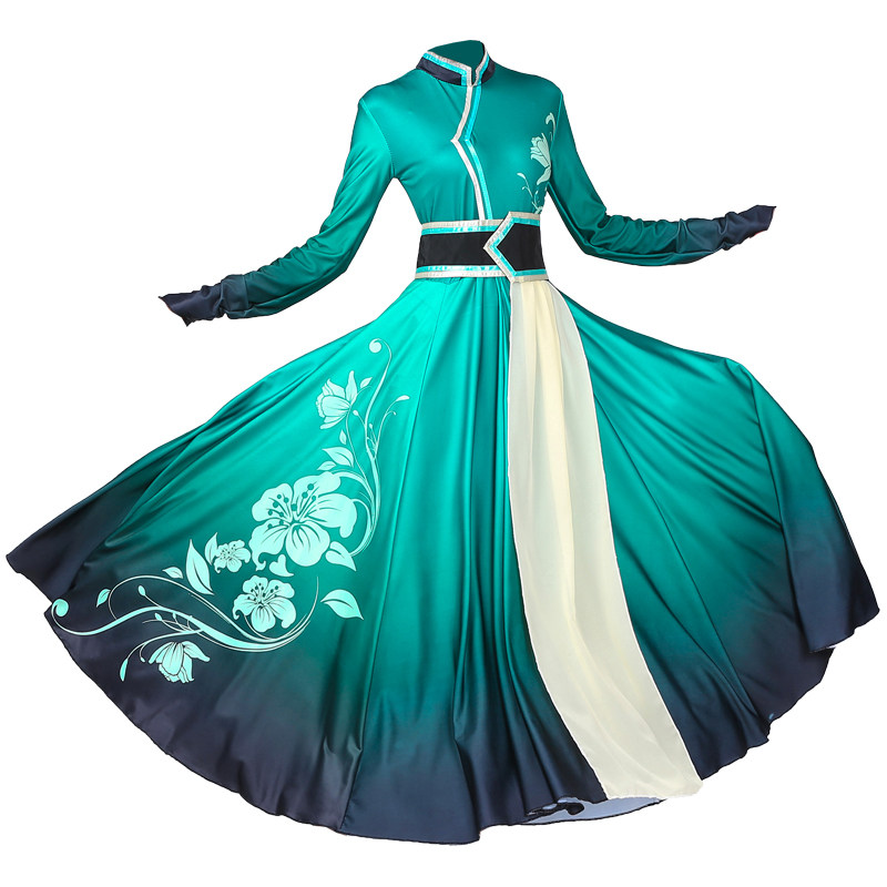 新款少数民族蒙古舞蹈蒙族舞表演服 夕品民族服装/舞台装