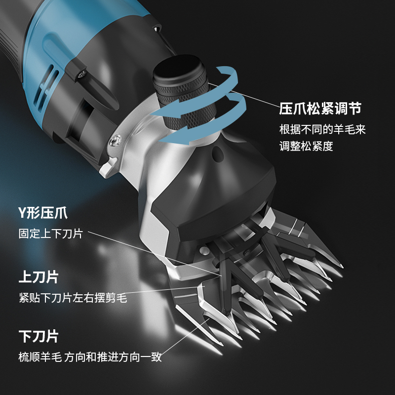 电动羊毛剪刀羊毛剪子电推子剃羊毛推剪羊毛神器大功率剪毛机-图1