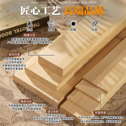 防腐木板栅栏花园室外木地板龙骨户外木条实木桑拿板吊顶阳台木方 - 图2