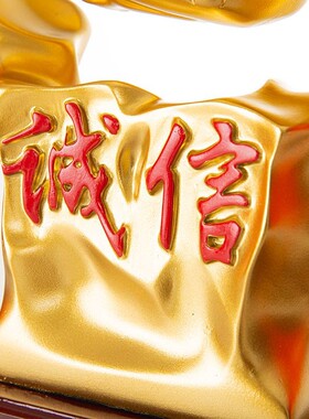 摆件前台桌上开业高级礼物诚信共赢握手红旗摆件董事长老板办公室