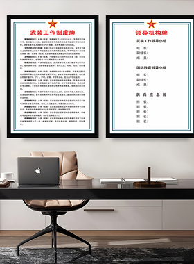 人民武装部民兵干部制度基层部门工作岗位职责条例牌海报展板挂画