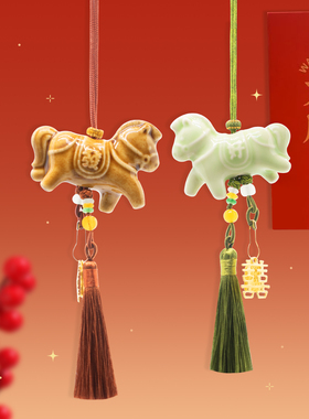 景德镇制陶瓷小马摆件五行马