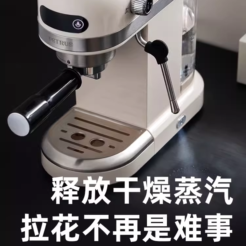 柏翠PE3366小白醒醒意式咖啡浓缩家用半自动家用小型蒸汽奶泡礼品 - 图0