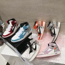 STARS sneakers custom] AJ1 full drill ball upper OW high helps men and women with the same replacement leather DIY customization