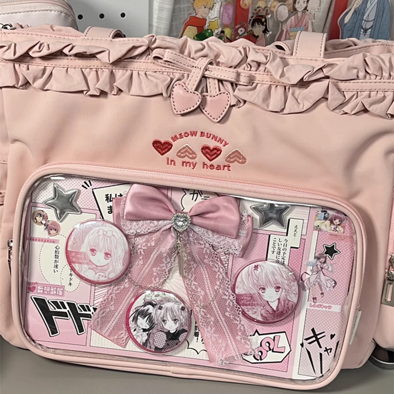meowbunny甜心痛 托特包女单肩斜挎小食量痛包二次元漫展丝带娃包,淘宝优惠券,粉丝福利购,淘宝优惠卷