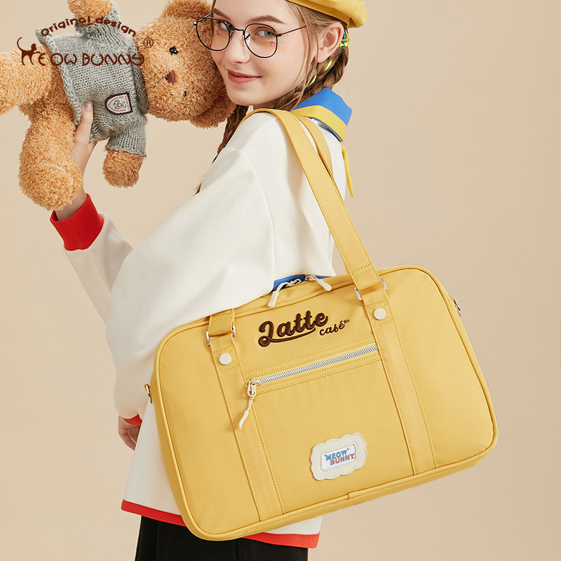 meowbunny美式复古大学生风单肩包 meowbunny箱包女士包袋