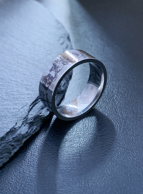百鬼夜行-光面钛钢戒指男潮欧美