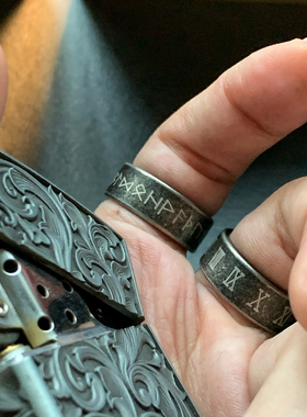 弗雷序列-古法钛钢戒指中古重工