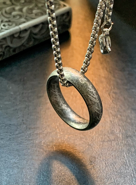 古法弧形-权戒钛钢食指古着尾戒