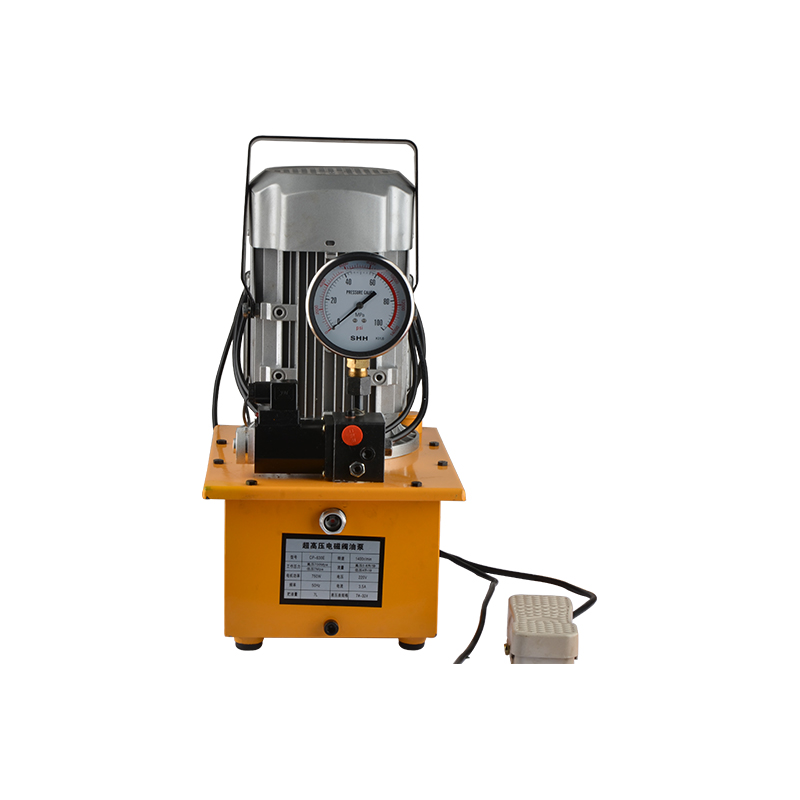 超高压电动液压油压泵浦 脚踏式带电磁阀单/双回路泵站 手板泵