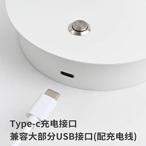 免打孔免布线充电卧室壁灯床头阅读触摸开关遥控调光支持语音音箱 - 图2