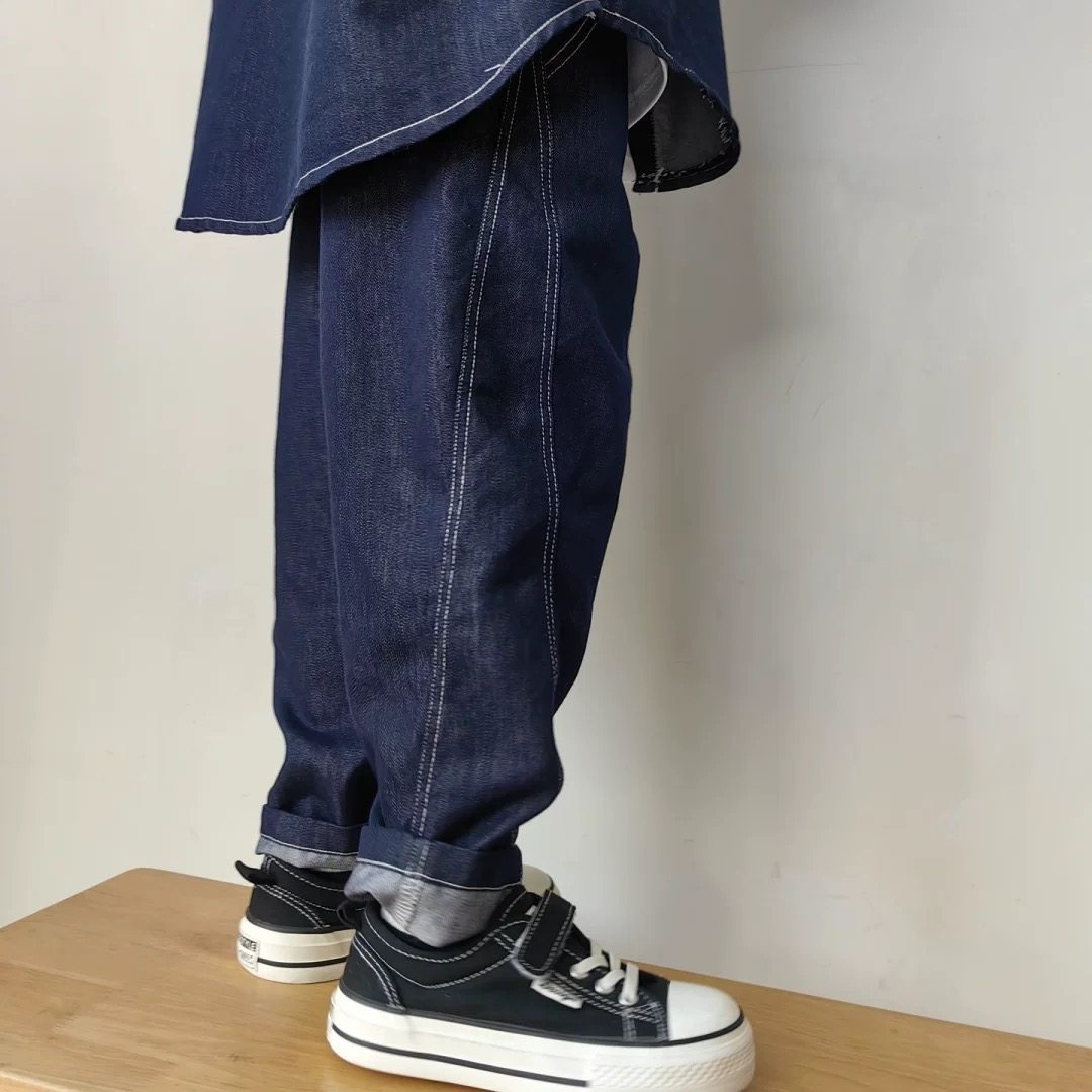 冬季加绒儿童牛仔裤2025秋冬新品日系奥利绒软糯长裤保暖直筒裤潮,淘宝优惠券,粉丝福利购,淘宝优惠卷