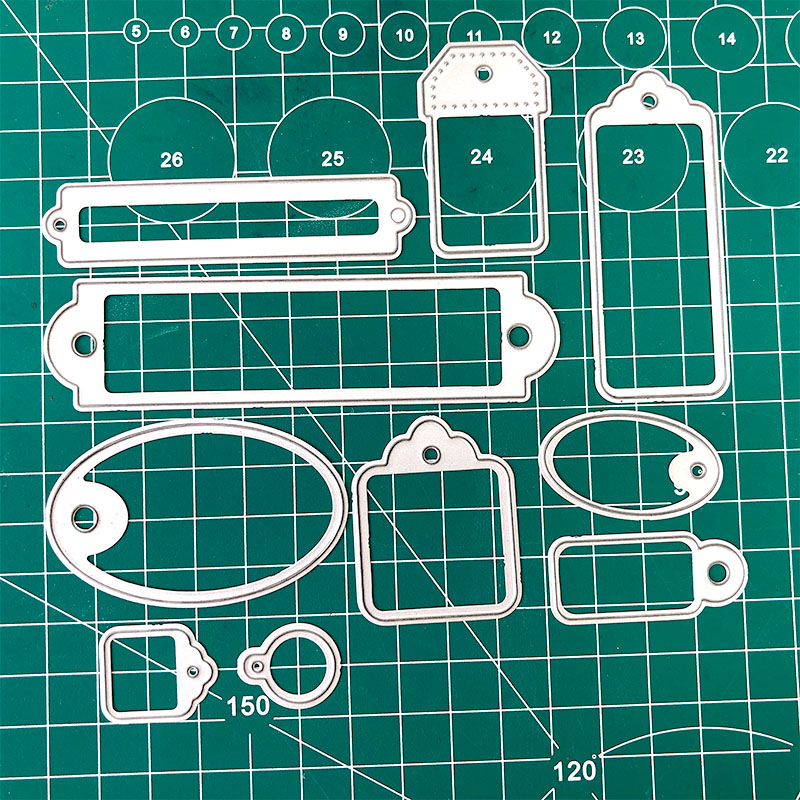 迷你吊牌标签卡片打磨 纸艺机压花机滚花机刀模切割模板 - 图2