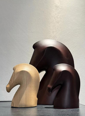 HS小象马头漆器镇纸摆件客厅桌面