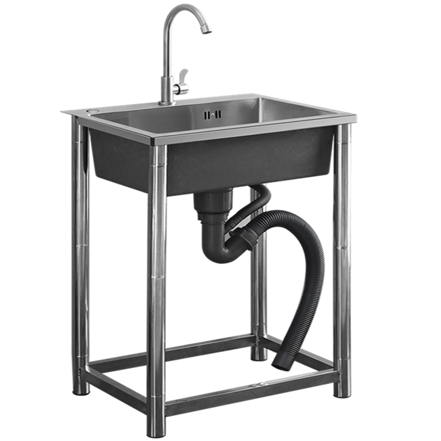 加厚不锈钢水槽厨房洗碗槽家用单槽带支架一体商用大单水池洗菜盆,淘宝优惠券,粉丝福利购,淘宝优惠卷