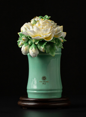 陶瓷《虚谷长馨》摆件