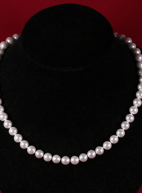 珍珠项链女珍珠项链妈妈款珍珠项链正圆珍珠项链海水珍珠母贝贝珠