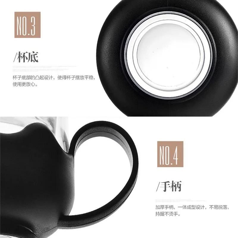 玻璃杯小茶杯带把小罐茶杯子耐高温透明功夫茶单只主人杯茶具10只-图2