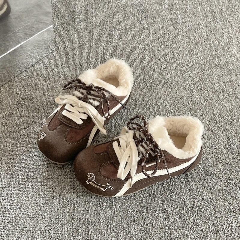 加绒德训鞋女款冬季新款学生百搭保暖二棉鞋平底休闲运动板鞋,淘宝优惠券,粉丝福利购,淘宝优惠卷