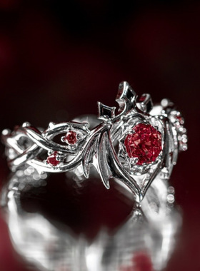 高品质新款月下誓约予爱以心誓约戒指游戏周边简约二次元cos指环