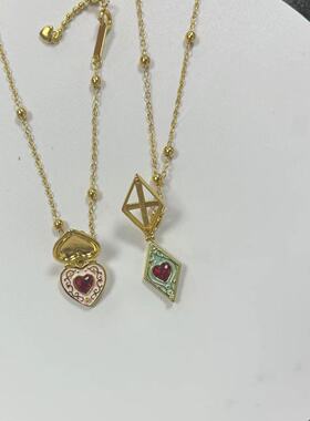 新款高品质《魔女的考验》吊坠桃心巧克力设计感动漫可爱少女心