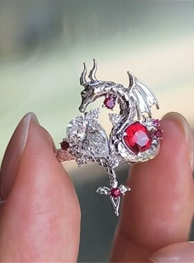 新款高版本《永远的七日都》彼安汀印象衍生双石小龙戒指