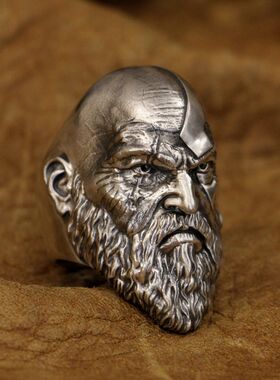 新款高品质【战神奎爷】奎托斯戒指时尚个性霸气开口指环