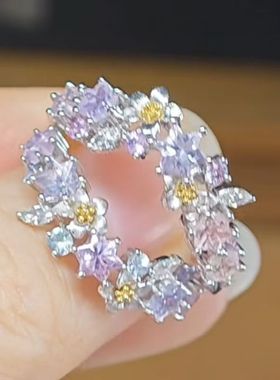 新款高品质版本恋与深空沈星回星辰花戒指精致时尚食指指环配饰