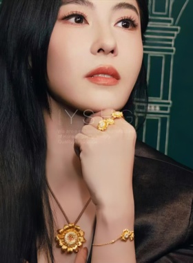 高品质新款张柏芝同款手链太阳花手链女小众设计双花日常百搭气质