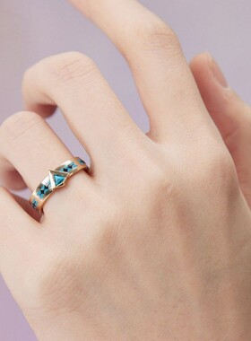 新款高品质版本茜特菈莉主题印象系列绿色石戒指二次元动漫指环