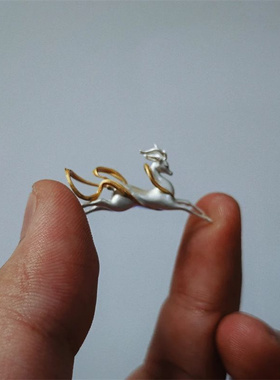 新款现货高品质敦煌灵山九色鹿吊坠项链国风小众设计锁骨链