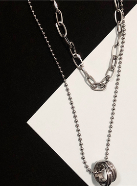 ins小众设计感双层蹦迪暗黑项圈