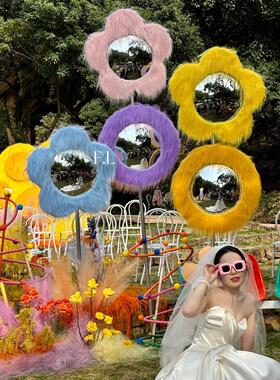 填充镜花饰品婚宴签到景区人气装饰场景展示照片道具商场