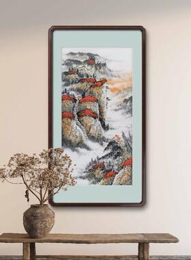 山水画堂口国画纯手绘字画书画中式装饰画三尺中堂无款写意100GG