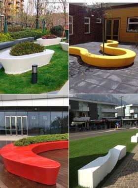 玻璃钢雕塑树池坐凳异形长凳商场花坛景观装饰户外定做座椅摆件