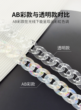 百搭彩色亚克力链条背带包带配件