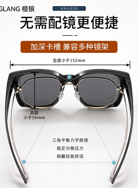 【卡在眼镜上的墨镜】偏光套镜