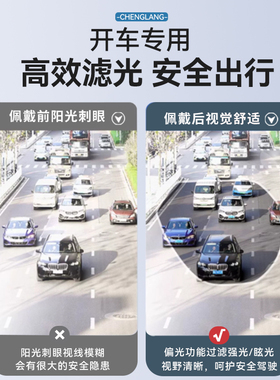 近视墨镜男带度数防紫外线开车用