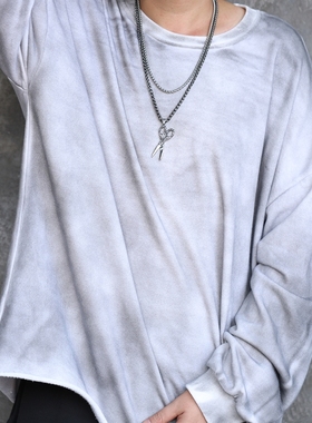 日韩剪刀男士项链吊坠发型师朋克