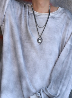 ins嘻哈罪恶空灵之眼潮人项链男士挂链个性钛钢吊坠朋克长款高街