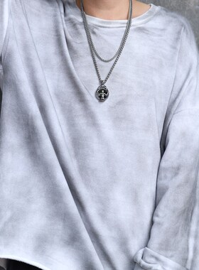 新款美人照妖镜钛钢吊坠男士项链个性朋克潮人挂链骷髅高街ins潮