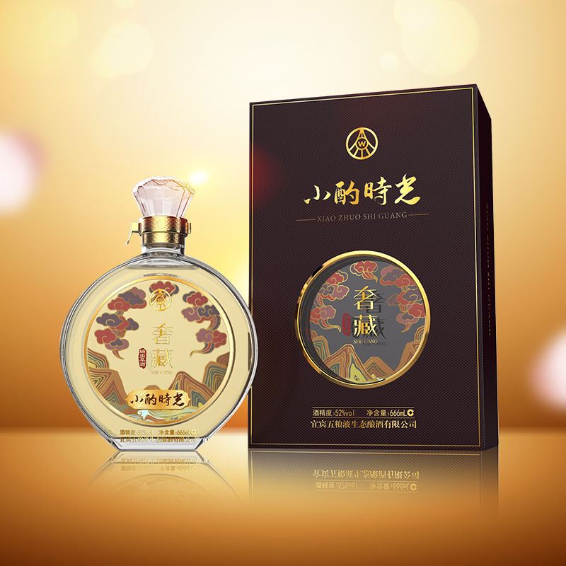 五粮液出品 小酌时光·奢藏（蛹虫草酒） 52度浓香型白酒 666mL 礼盒装 多重优惠折后￥418包邮 88VIP会员还可95折